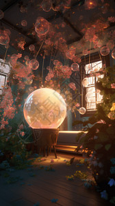 仙气萦绕仙气飘飘的泡泡集市设计图片