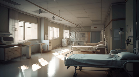 宽敞安静的病房背景图片