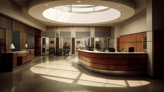 安静的医院大堂背景图片