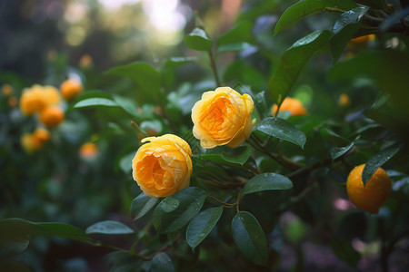 菊花露水花园中的菊花清晨图背景