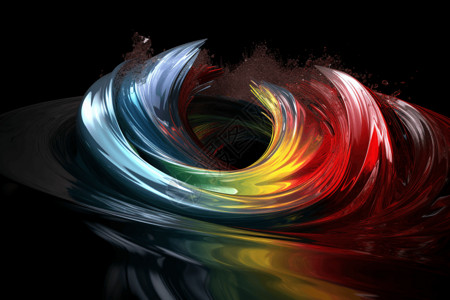 色彩漩涡抽象背景高清图片