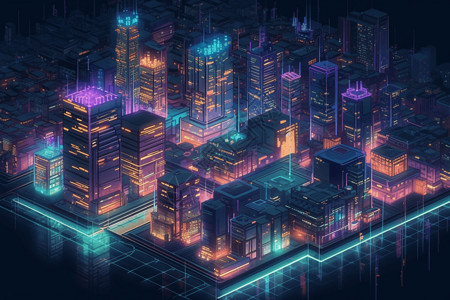 科技风城市背景图片