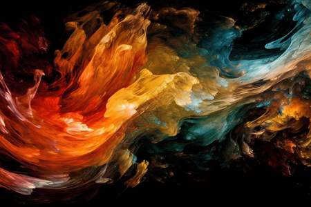 各种颜色的火焰充满活力的纹理漩涡设计图片