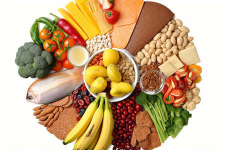 食品健康营养组合概念图设计图片