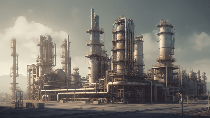 现代化的炼油厂图片