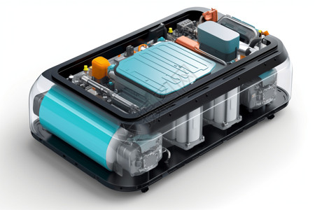 氢燃料电池插画背景图片