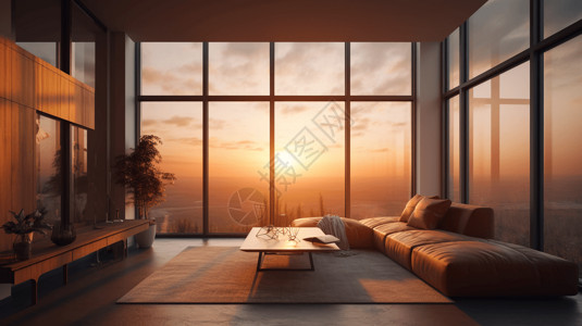 温暖的客厅背景图片