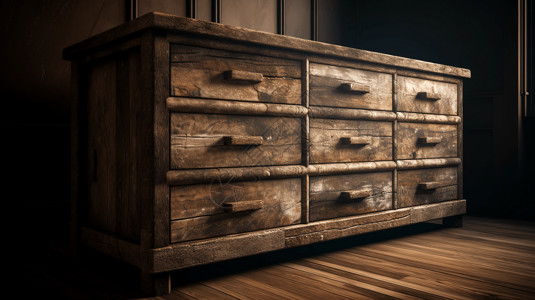 古老的木柜背景图片
