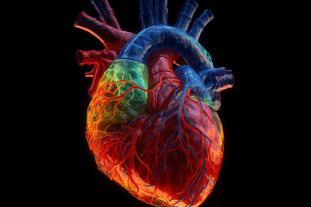 颈动脉彩超心脏细节图设计图片