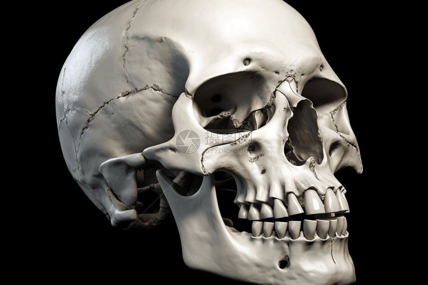 人类头骨的3D模型图片