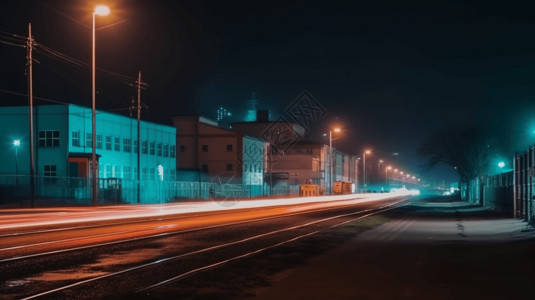 工业园区夜景概念图图片