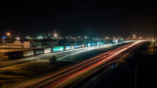 工业园区夜景图片