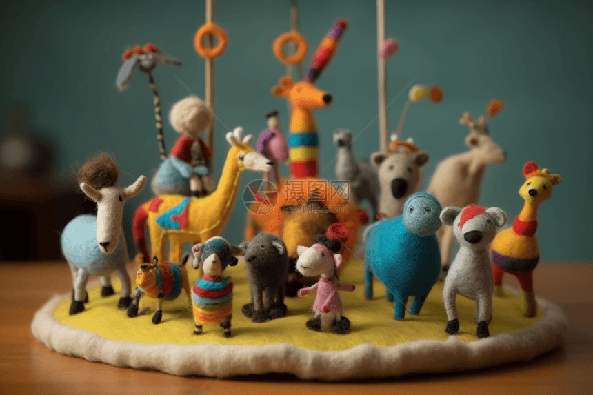 羊毛毡动物制品图片