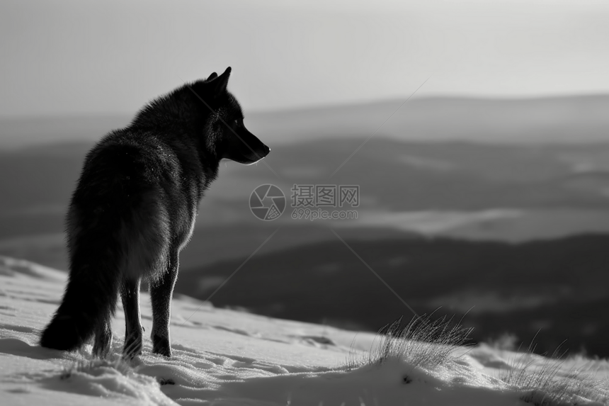 孤独的狼图片