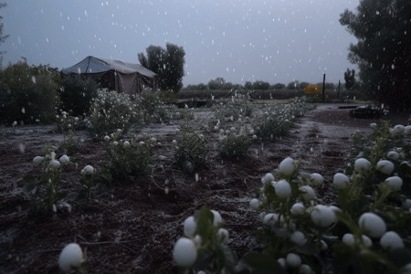 小雪庄稼冰雹灾害图片背景