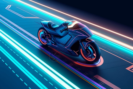 骑电动车的人科技感摩托车设计图片
