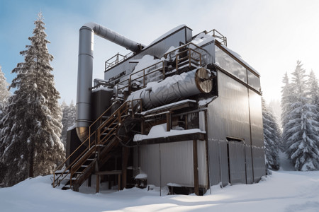 冬季生物质炉图片