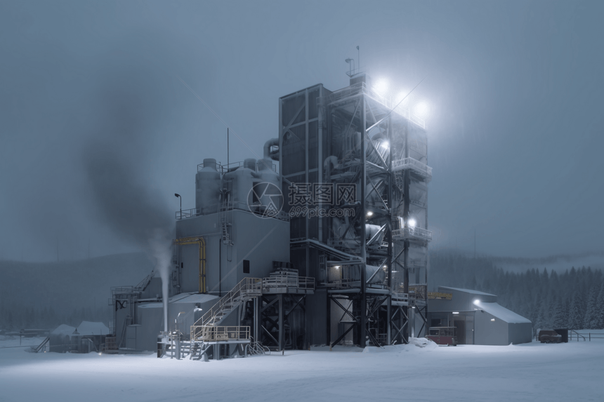 冬季工厂外部照片图片