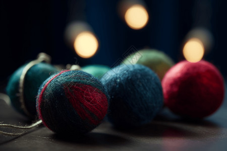 羊毛毡圣诞饰品图片