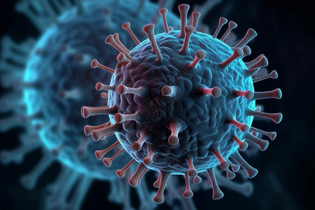 肠毒病毒3D概念图设计图片