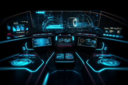 高科技虚拟现实仪表板背景图片