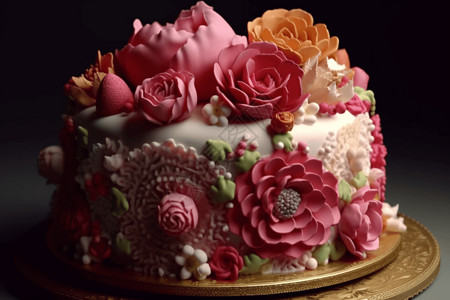 美丽的甜点装饰美丽的蛋糕背景