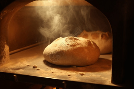 烤箱中的面包图片