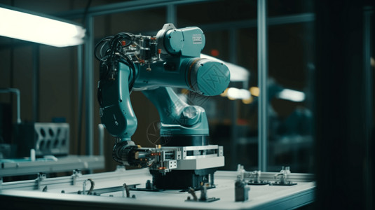 工业工厂机器人作业场景图片
