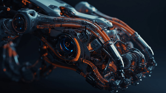未来机器人手臂的3D模型图片