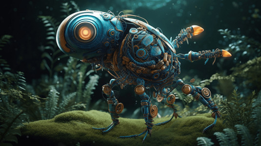 甲壳虫护身符金属甲壳虫3D概念图设计图片