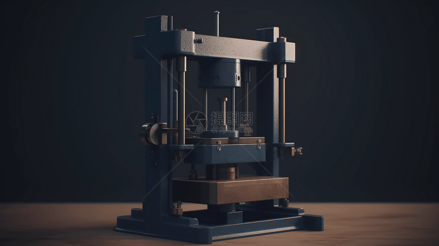 工厂液压机的3D概念图图片