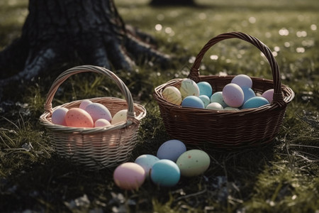 漂亮好看的复活节彩蛋背景图片