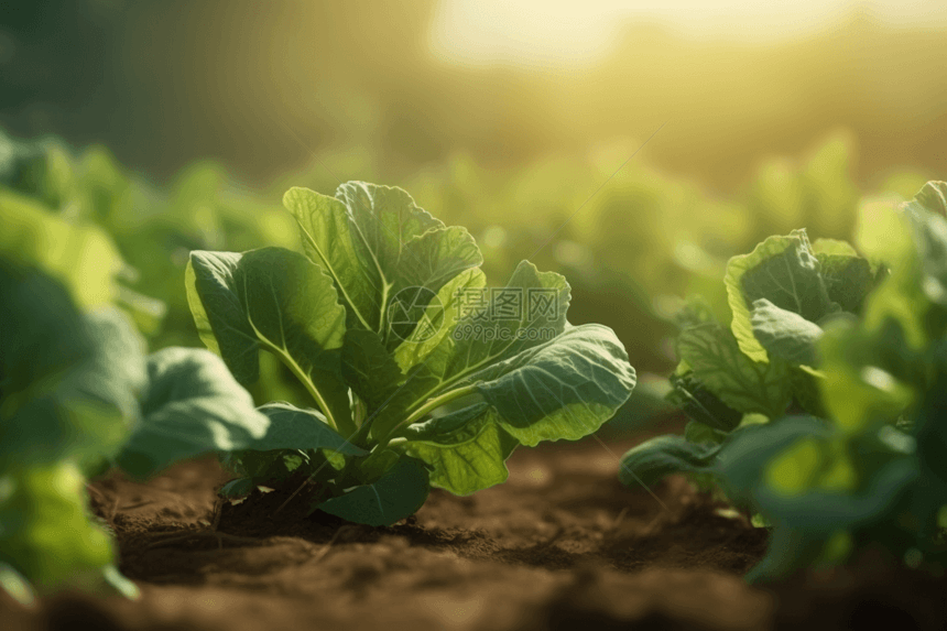 卷心菜农场种植特写图片