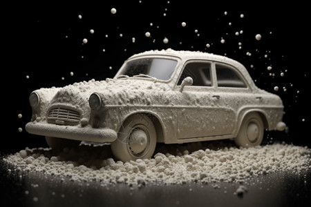 冰雹袭击汽车概念模型设计图片