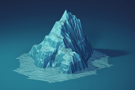 冰山模型冰山在海洋中漂流的概念模型设计图片