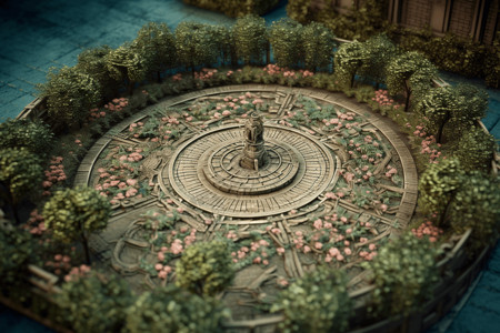 玫瑰种植园的黏土模型图片