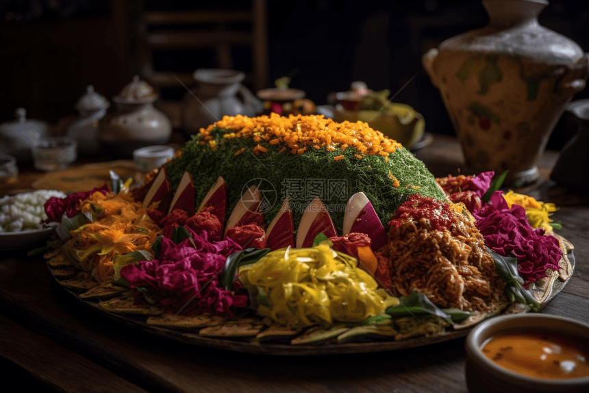 当地美食的巧妙呈现图片