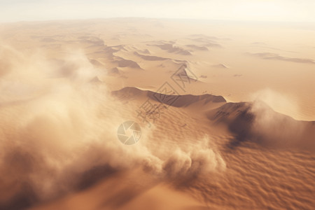 沙尘暴横扫沙漠概念图高清图片