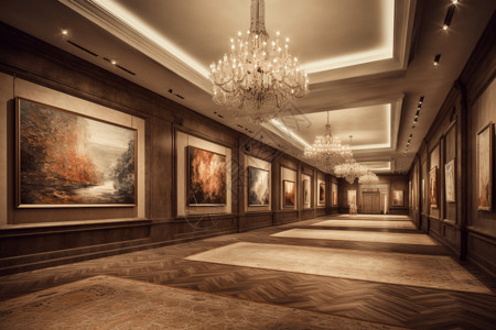 壁画大厅背景图片