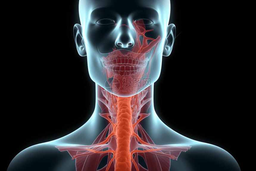喉管3D图片