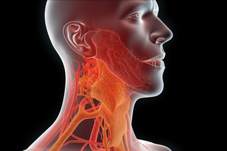 喉咙解剖学3D图片