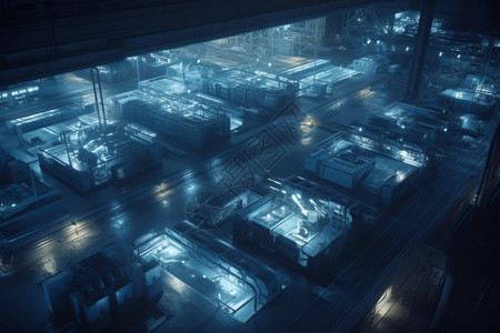 自动化工厂背景图片