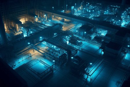 工作中的大型工厂背景图片