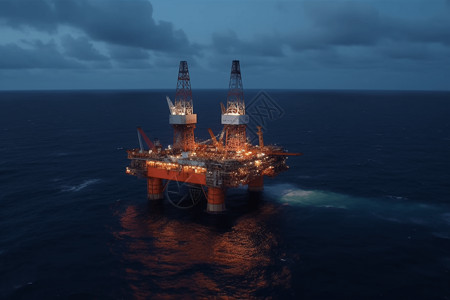 油田钻井海上石油钻井平台设计图片