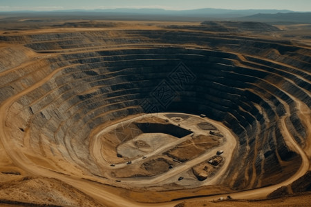 宽广的煤矿开采高清图片