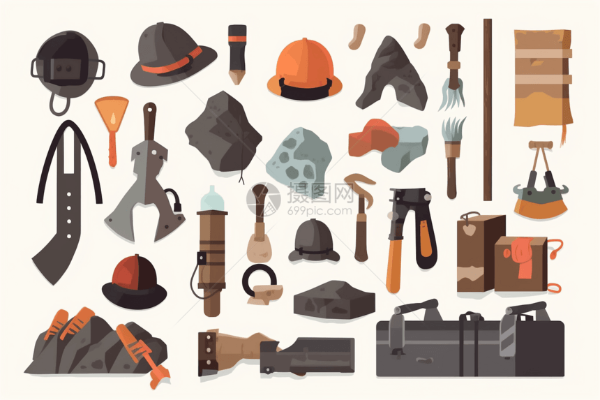 矿工日常使用的工具图片