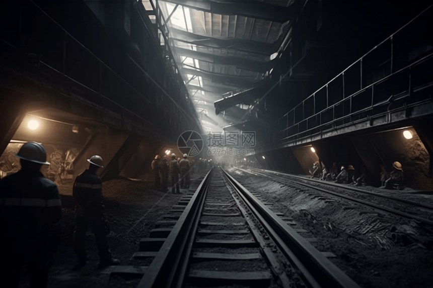 大型煤矿开采运输图片