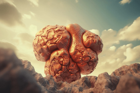 身体组织3D渲染肾上腺组织设计图片