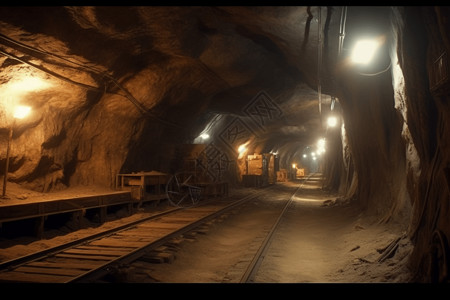 地下矿井隧道图片