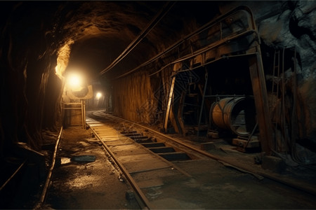 地下煤款矿洞背景图片